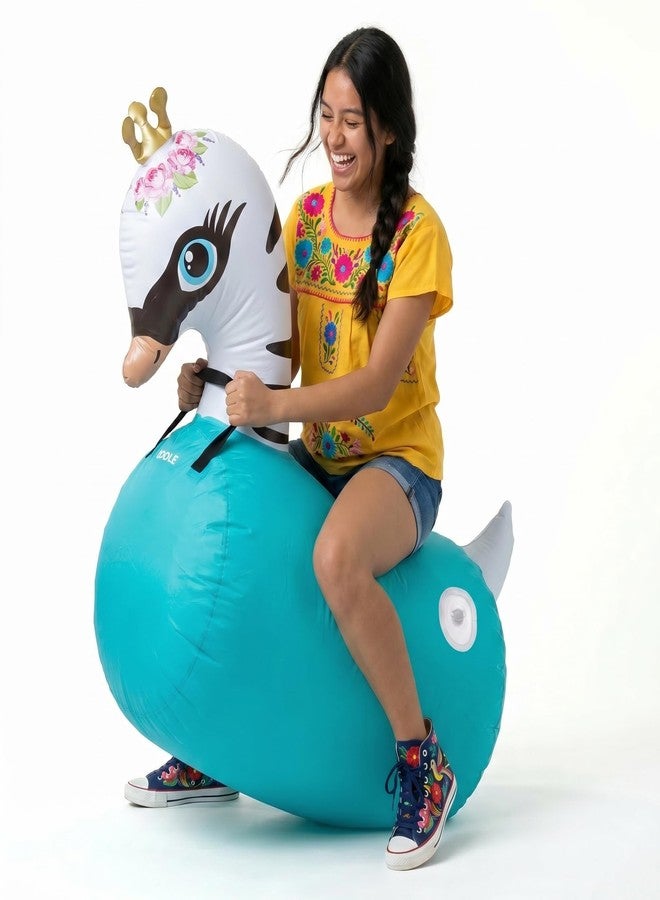 Waddle Hip Hoppers Large Bouncy Hopper - Inflatable Hopping Animal Bouncer Ride On Toys, Easy Grip, Stable Base, Outdoor & Indoor Animal Hopper Toy, Supports Up to 250 Lbs, Ages 5 and Up (Swan) - Image 1