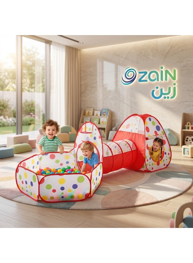 زين خيمة ألعاب ونفق للأطفال 3 في 1 من زين - الإصدار البنفسجي السحري - Image 2