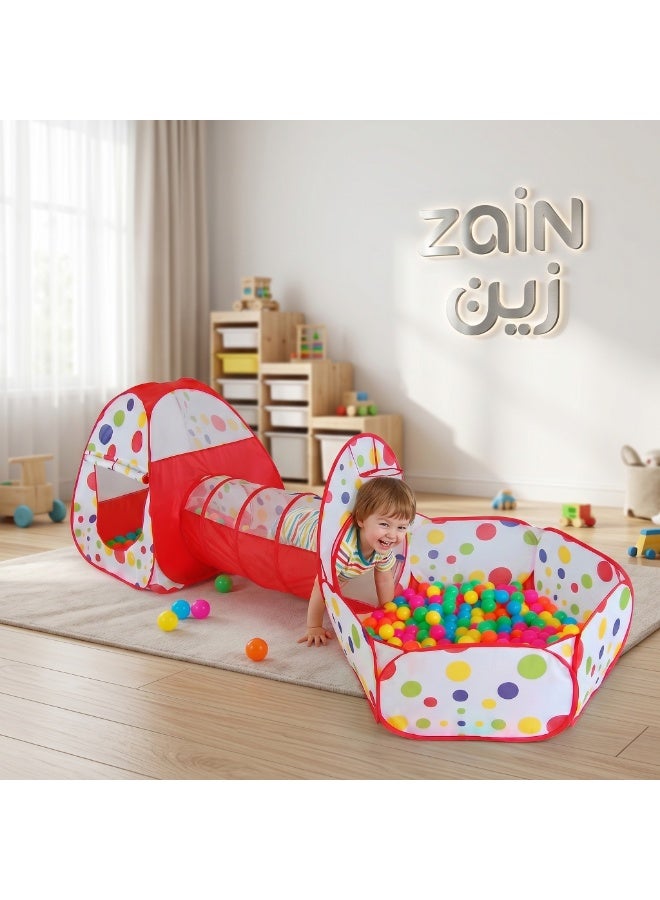 زين خيمة ألعاب ونفق للأطفال 3 في 1 من زين - الإصدار البنفسجي السحري - Image 3