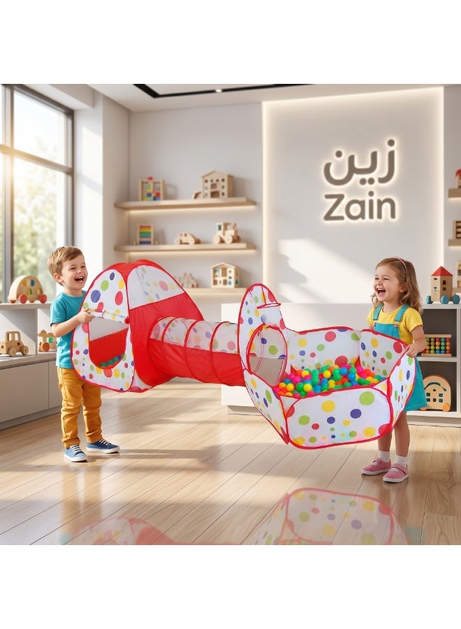 زين خيمة ألعاب ونفق للأطفال 3 في 1 من زين - الإصدار البنفسجي السحري - Image 4
