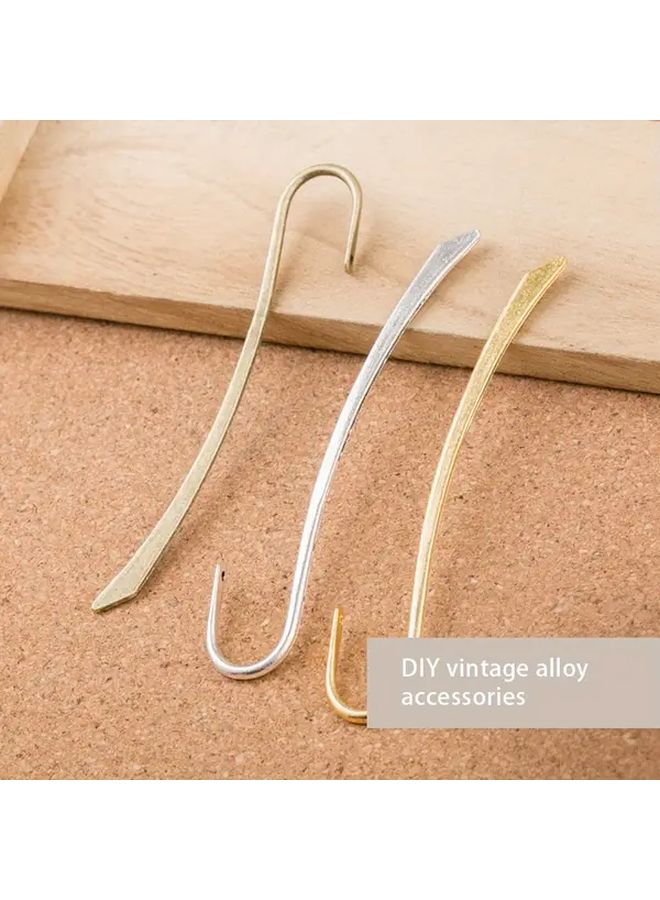Golden Aluminum Alloy Bookmarks 10pcs Reusable Vintage Jewelry Travel Souvenir - Image 2