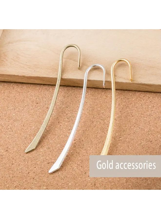 Golden Aluminum Alloy Bookmarks 10pcs Reusable Vintage Jewelry Travel Souvenir - Image 1