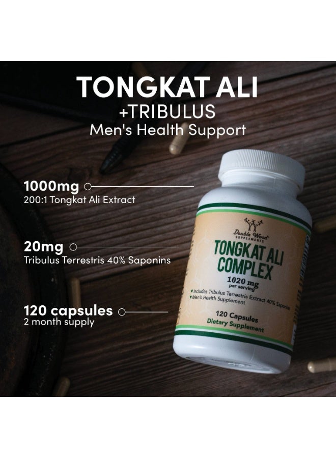 Double Wood Supplements مجمع تونغكات علي، 1020 ملغ - 120 كبسولة - Image 3