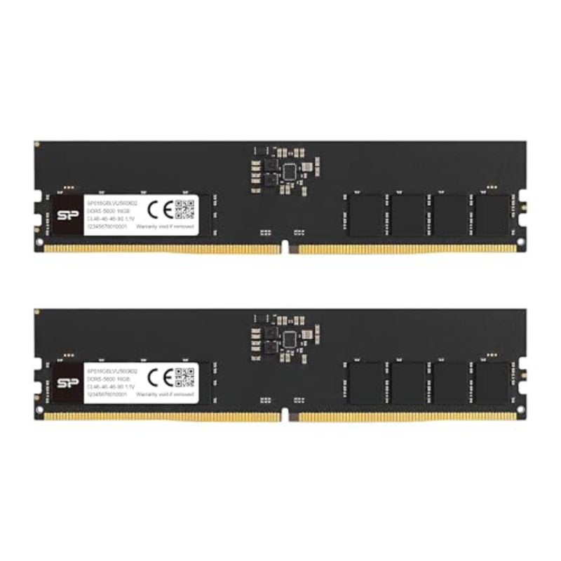 ترقية 32 جيجابايت 2 × 16 جيجابايت DDR5 ثنائي الرتبة 5600 ميجا هرتز CL46 1.1 فولت UDIMM وحدة ذاكرة الوصول العشوائي للكمبيوتر المكتبي - SP032GBLVU560F22 - Image 1