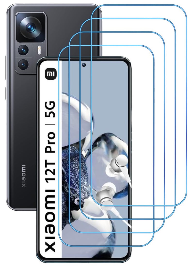ACLIX 4 Pieces Antistatic ESD Dustproof Premium Quality High Definition Clear Tempered Glass Screen Protector Designed For Xiaomi 12T Pro - Image 1