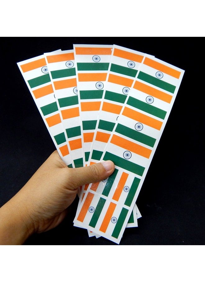 PremiumTT temporary tattoos - 40 Removable Stickers: Indian Flag India Party Favors Decals - Image 1