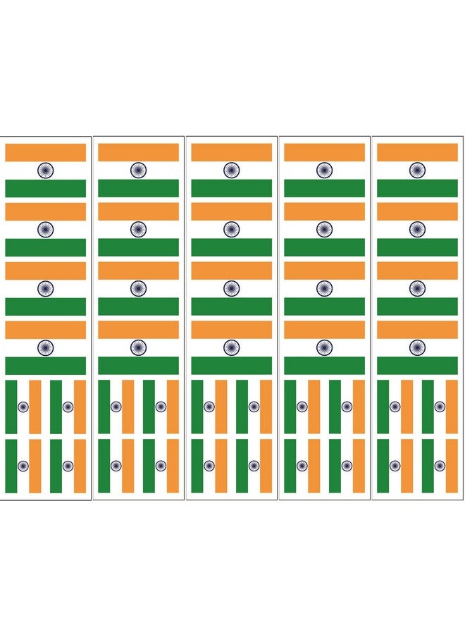 PremiumTT temporary tattoos - 40 Removable Stickers: Indian Flag India Party Favors Decals - Image 1