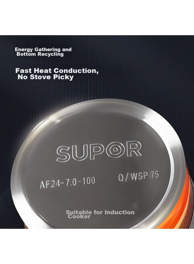 Supor Blue Eye Gas Pressure Cooker, 304 Stainless Steel, Large Capacity, High-pressure Cooker, Compatible With Induction And Gas Stoves, 22cm Diameter - Image 4