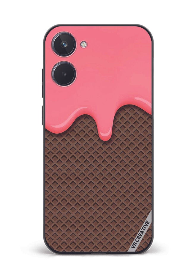 VR CREATIVE Protective Case Cover For Realme 10 Waffle Design Multicolour - Image 1