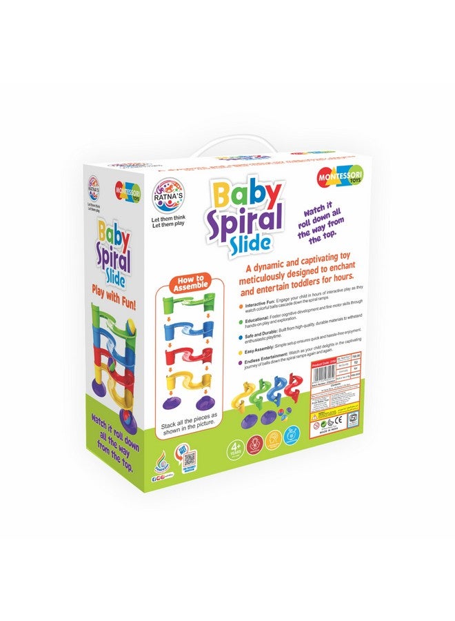 Ratna's Baby Spiral Slide 4 Level Ball Rolling Twist & Turn Slide Stacking Tower Ramp Toys for Kids and Toddler - Image 4