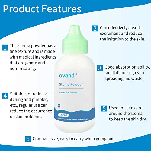 ovand 4 Pack Stoma Powder Ostomy Skin Care Powder Protects Skin Keep Dry Ostomy Powder - Image 5