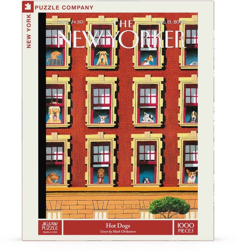 New York Puzzle Company - New Yorker Hot Dogs - 1000 Piece Jigsaw Puzzle for Family Game Nights by Mark Ulriksen - Image 1