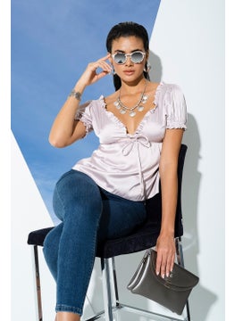 for you in&out 5-Piece Inside&Outside Frilly Gray Pajama Set S27242  - Image 3