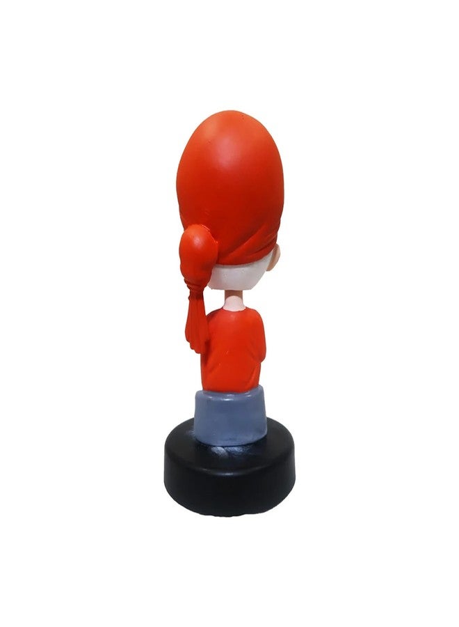 JOUET Shirdi Sai Baba Car Dashboard Idol - Bobblehead, Elegant Home Decor or Office Desk - Ideal Murti for Gifting, Brings Good Luck - Superhero Action Figure in Meditation Pose - Orange - Image 2