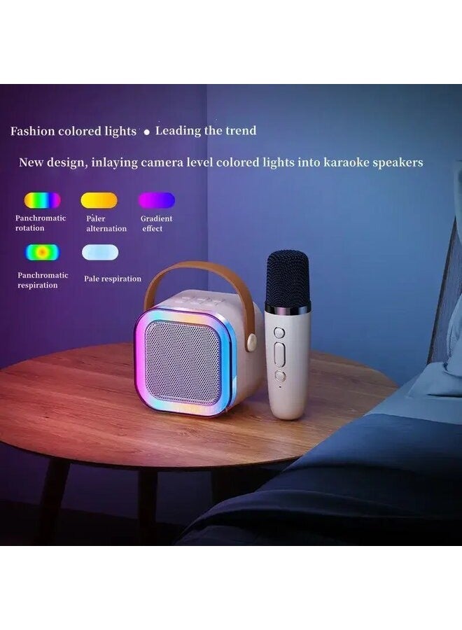 Portable K12 Bluetooth Small Home KTV Microphone Speaker with 1 Microphones - Image 4