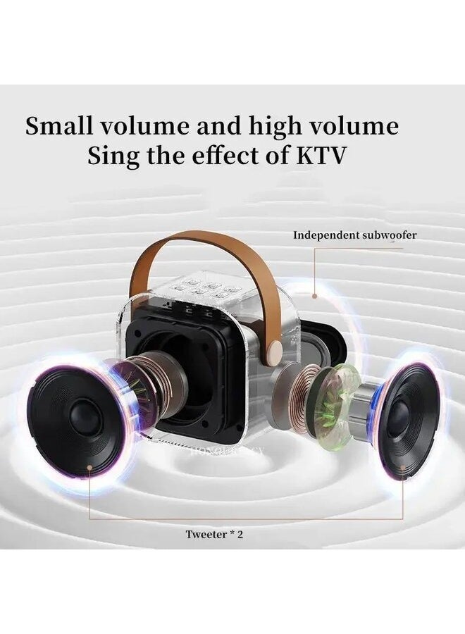 Portable K12 Bluetooth Small Home KTV Microphone Speaker with 1 Microphones - Image 5