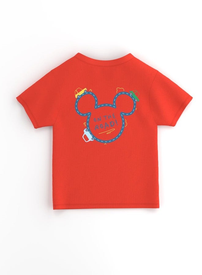 Nautinati Disney Baby Boys Pure Cotton Printed T-Shirt | Age 3 Months - 3 Years Red - Image 3