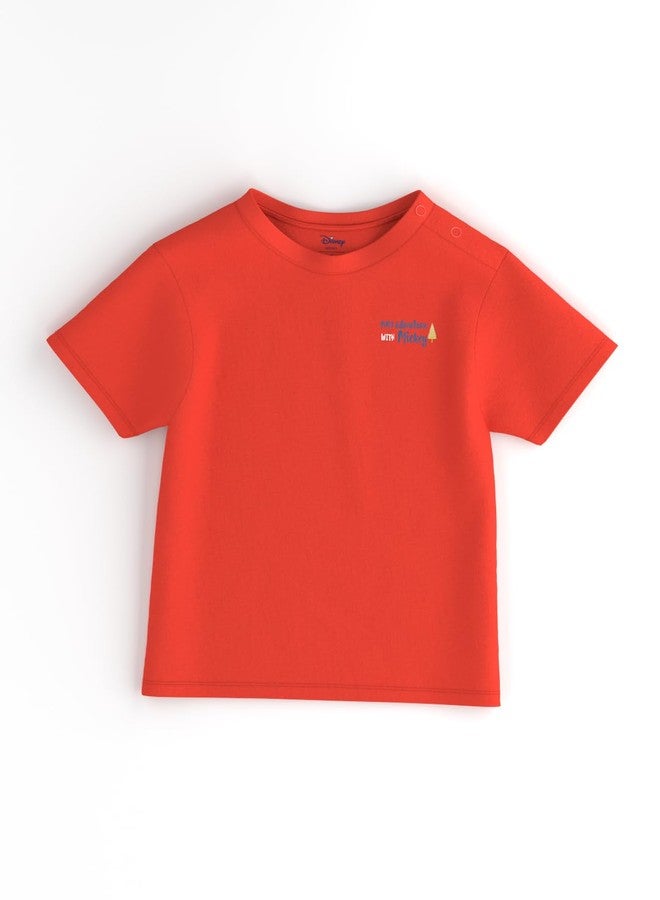 Nautinati Disney Baby Boys Pure Cotton Printed T-Shirt | Age 3 Months - 3 Years Red - Image 2