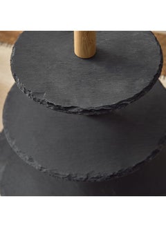 Home Box Eden Slate 3-Tier Snack Serving Set 28 x 37 x 28 cm  - Image 3