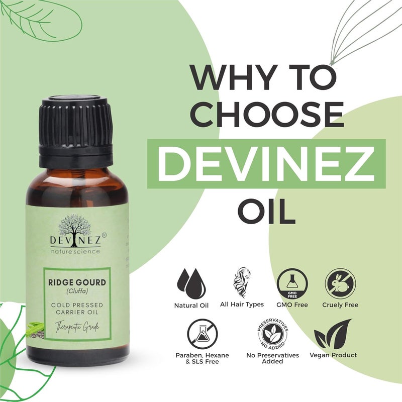 Devinez Ridge Gourd ColdPressed Oil 15ml 100 Pure Natural Undiluted in Glass Bottle Improves Skin Tone Hydrates Nourishes the Skin Healthy Rejuvenating Glow - Image 2