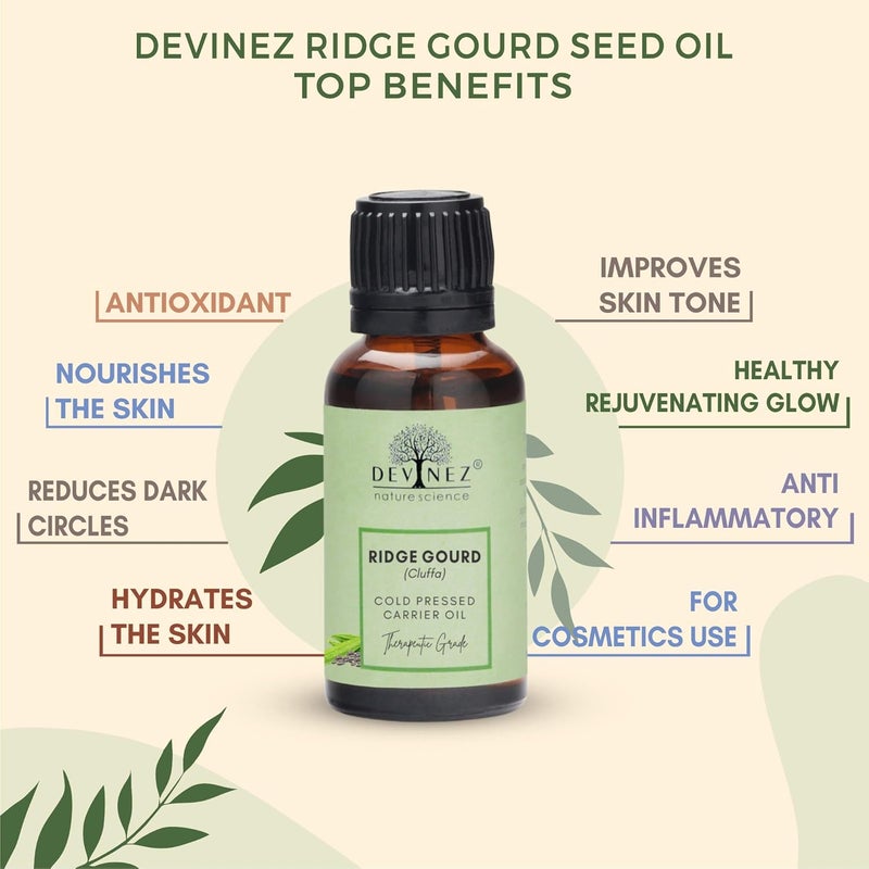 Devinez Ridge Gourd ColdPressed Oil 15ml 100 Pure Natural Undiluted in Glass Bottle Improves Skin Tone Hydrates Nourishes the Skin Healthy Rejuvenating Glow - Image 5