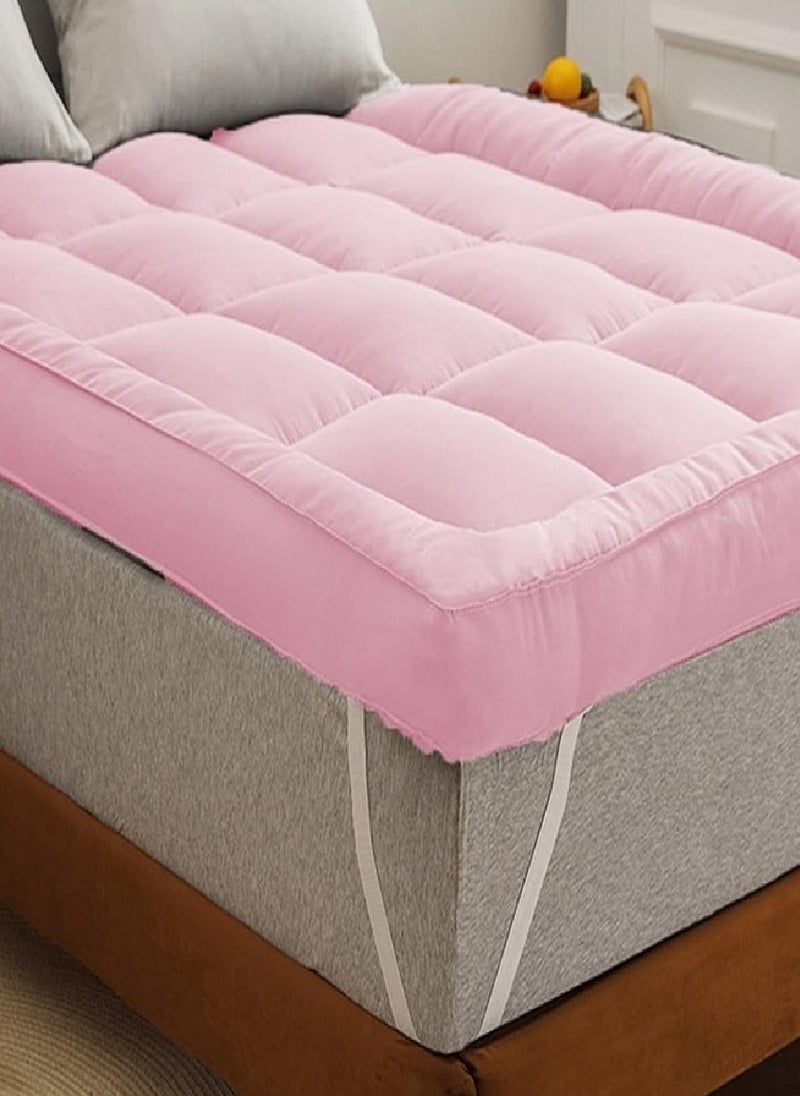 Blueberry Mattress Topper Box Design With 4 Corner Elastic Straps 6cm Thick 140x200cm  - Image 2