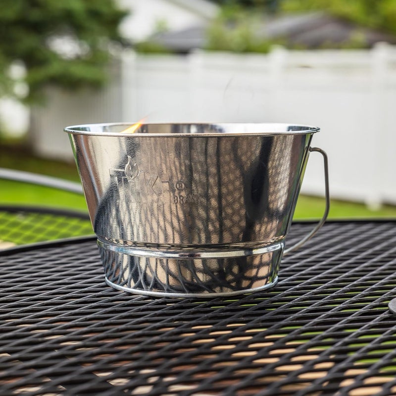 TIKI® Brand 28 Ounce Citronella Wax Candle Metal Triple Wick Bucket Silver, 1412112 - Image 4