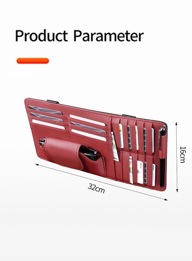 Car Sun Visor Organizer,Car Glasses Holder,Sunglasses Storage Clip,Multi Function Car Visor Pocket,Document Storage Bag,Gift for Car Lovers - Image 3