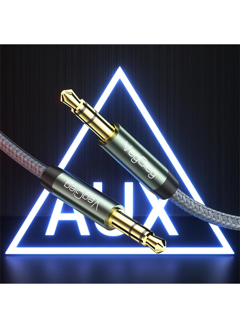veggıeg - Veggieg 3.5mm Jack TRS Hi-Fi Braided Aux Audio Cable 5 Meters - Image 1