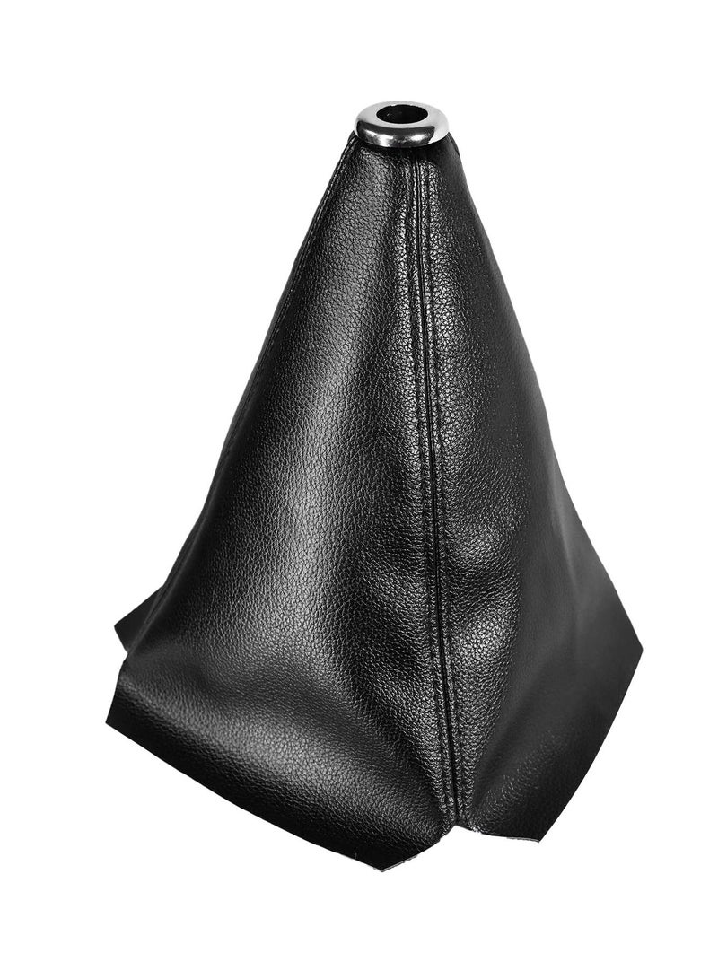 Y&D Universal Car Shift Knob dust Cover Black PU Leather Manual/Auto Shifter Boots (Black)  - Image 1