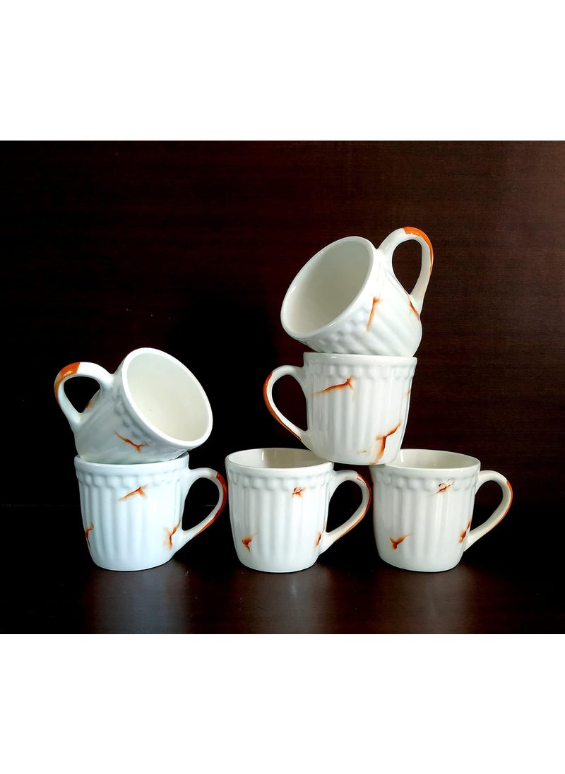 MOODY PANDA MOODY PANDA Classic Set of 6 Cups Cup Set Ceramic White  - Image 1