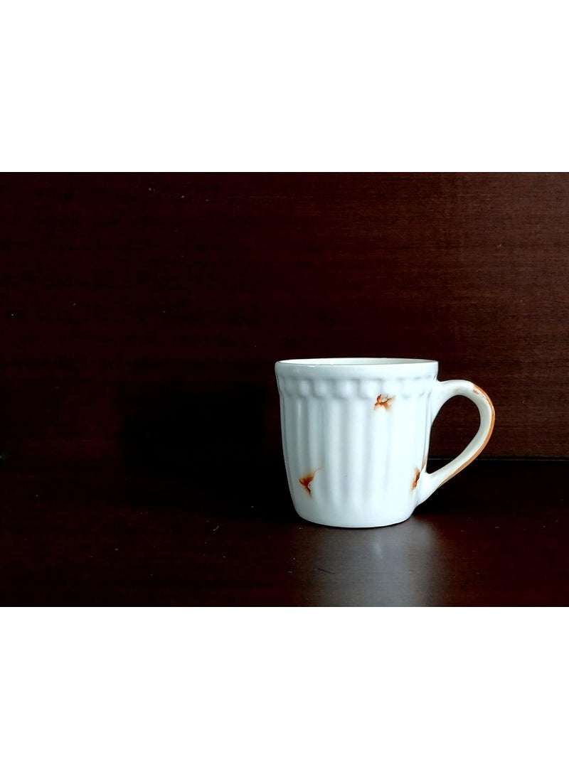 MOODY PANDA MOODY PANDA Classic Set of 6 Cups Cup Set Ceramic White  - Image 3