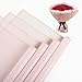 NESCCI 20 Sheet Flower Wrapping Paper Waterproof Floral Bouquet Wrapping Paper Florist Supplies Packaging Paper for Wedding Birthday Gift DIY Translucent Pink - Image 1