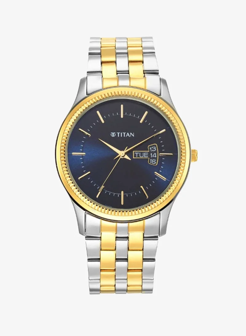 TITAN Men's Stainless Steel Analog Watch 1824BM03 - 40 mm