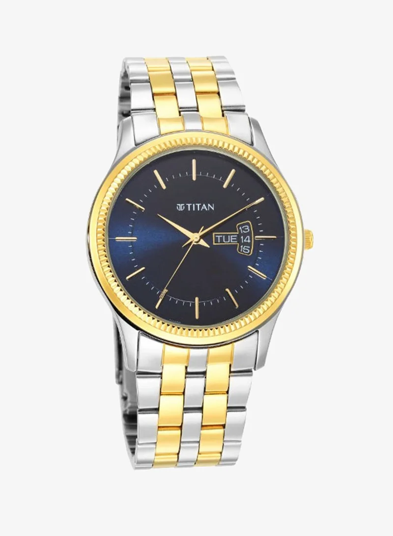 TITAN Men's Stainless Steel Analog Watch 1824BM03 - 40 mm