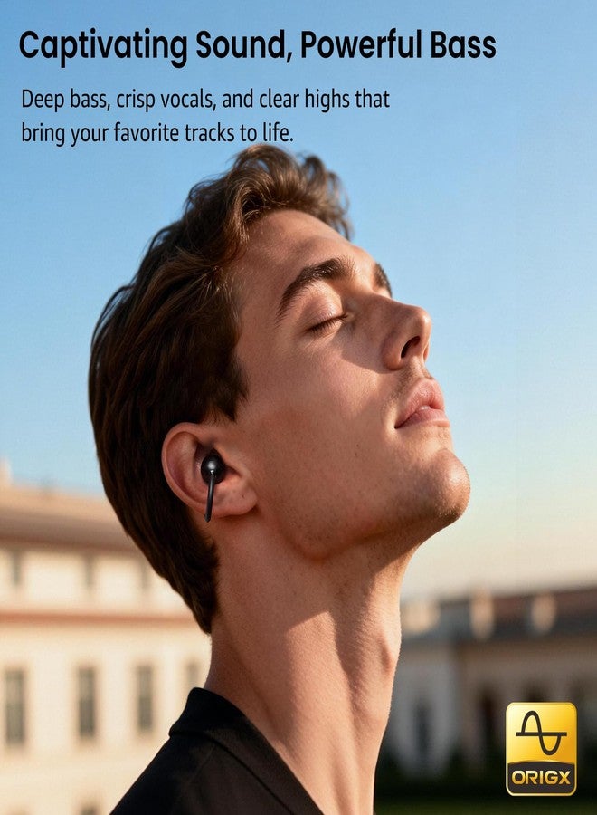 توزو سماعات أذن لاسلكية TOZO OpenEarRing، خفيفة الوزن ومريحة، مزودة بمشبك للأذن، تعمل بتقنية بلوتوث 5.4، وتوفر 40 ساعة من التشغيل، مع شاشة عرض رقمية ذكية، مناسبة للرياضة والجري والتمارين الرياضية، باللون الأسود. - Image 5