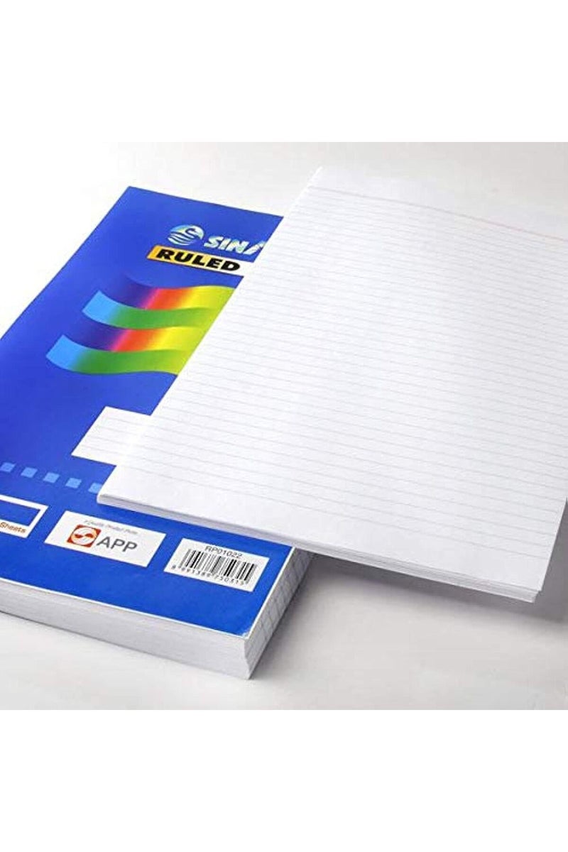 ورق مسطر مفرد (330 × 210 مم، 400 ورقة، أبيض)