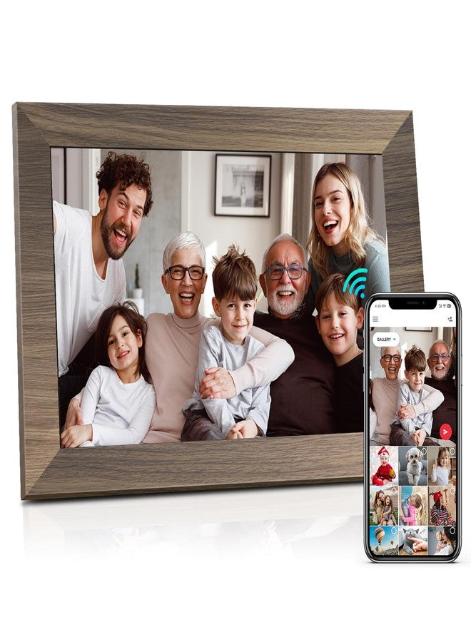 Canupdog WiFi Digital Picture Frame 10.1 Inch, IPS Touch Screen Smart Cloud Digital Photo Frame with 16GB Storage, Wall Mountable, Auto-Rotate, Share Photos from Anywhere Via App - Image 1