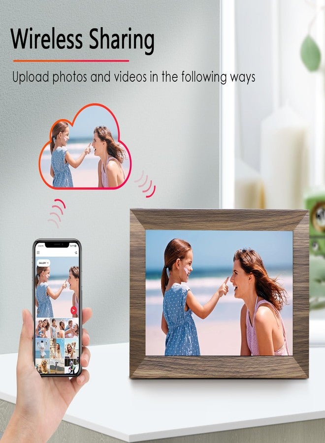 Canupdog WiFi Digital Picture Frame 10.1 Inch, IPS Touch Screen Smart Cloud Digital Photo Frame with 16GB Storage, Wall Mountable, Auto-Rotate, Share Photos from Anywhere Via App - Image 3
