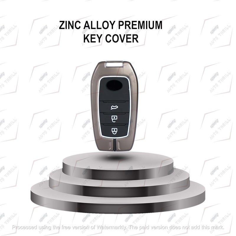 Auto thrill Premium Metal Key Cover Compatible with Toyota Fortuner | Fortuner Legender | Innova Hycross | Invicto 3 Button Smart Key - Image 3