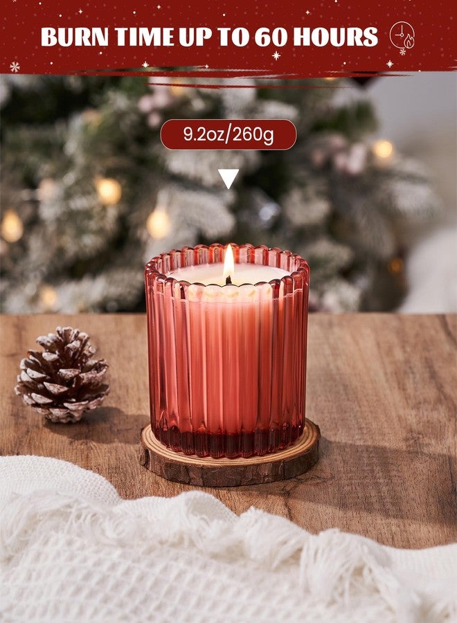 M&SENSE Apricot Poinsettia Scented Candles, Non Toxic Soy Candles, 9.2oz Natural Organic Clean Burning Up to 60 Hours, Christmas Home Decor Gifts for Women - Image 4