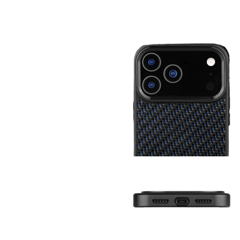غطاء واقي | Carbon Fiber Texture | مقاوم للصدمات لـ iPhone 15 / 15 Plus / 15 Pro / 15 Pro Max | حماية من السقوط | ملمس ألياف الكربون - Image 3