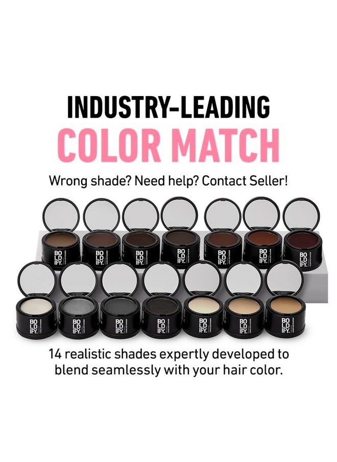 Boldify - BOLDIFY Hairline Powder - Root Touch Up Hair Color for Gray Coverage - Bald Spot Concealing Hair Powder for Women & Men - 48-Hour Stain-Proof - Dark Gray - Image 1