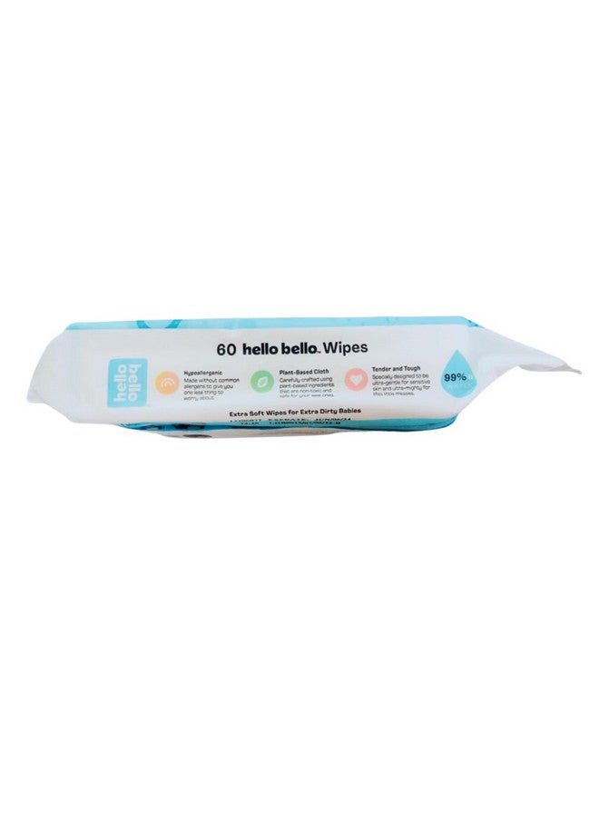 Hello Bello Baby Wipes 60 ct (4-Count) - Image 2