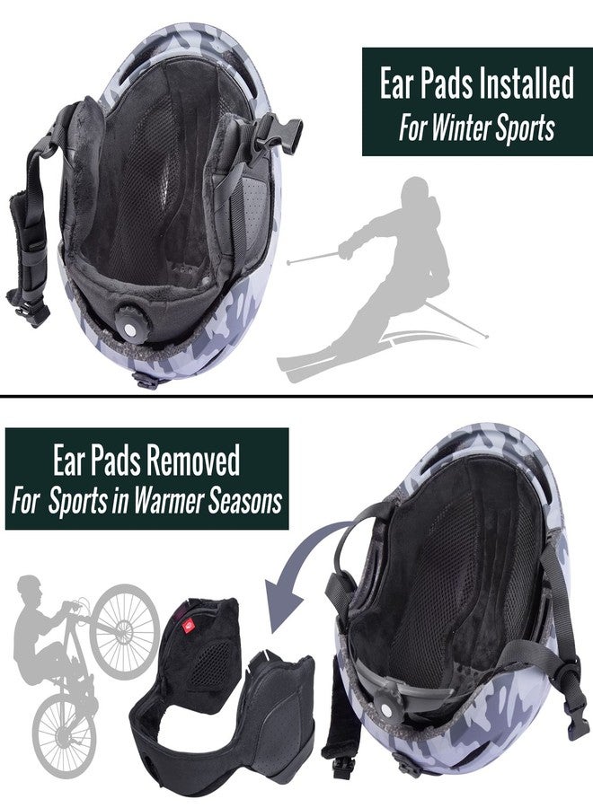 TurboSke Ski and Snowboard Helmet, Audio Compatible and Lightweight, ASTM Standard Helmet for Men, Women and Youth (S, Camo) - Image 5