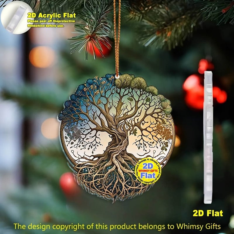 Tree Of Life 2D Acrylic Keychain Pendant for Car Backpack Room Decoration - Image 4