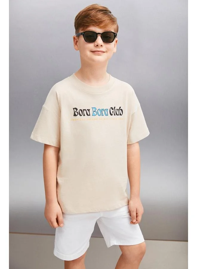 GRIMELANGE ZANIS Men's Beige T-Shirt