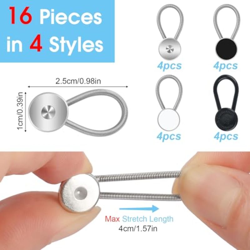 Shirt Neck Extender 10 Mm Diameter Instant Comfort Button Extender - Slim Discreet Design Collar Extender for Men’s And Women’s Formal Office Events - Image 2