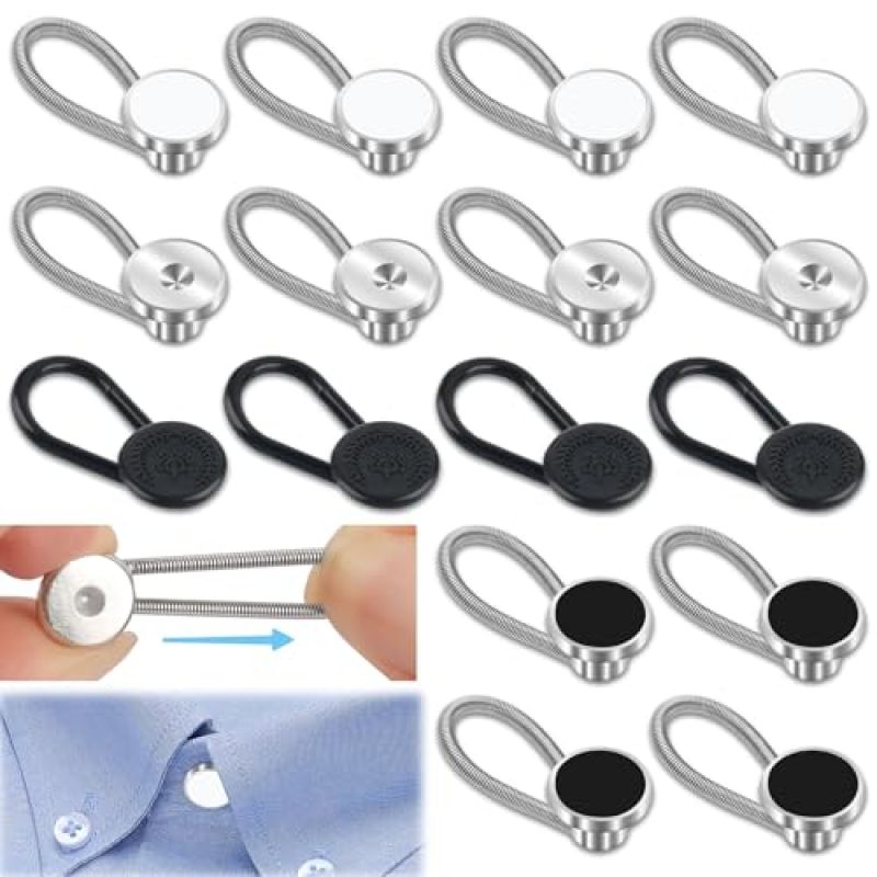Shirt Neck Extender 10 Mm Diameter Instant Comfort Button Extender - Slim Discreet Design Collar Extender for Men’s And Women’s Formal Office Events - Image 1