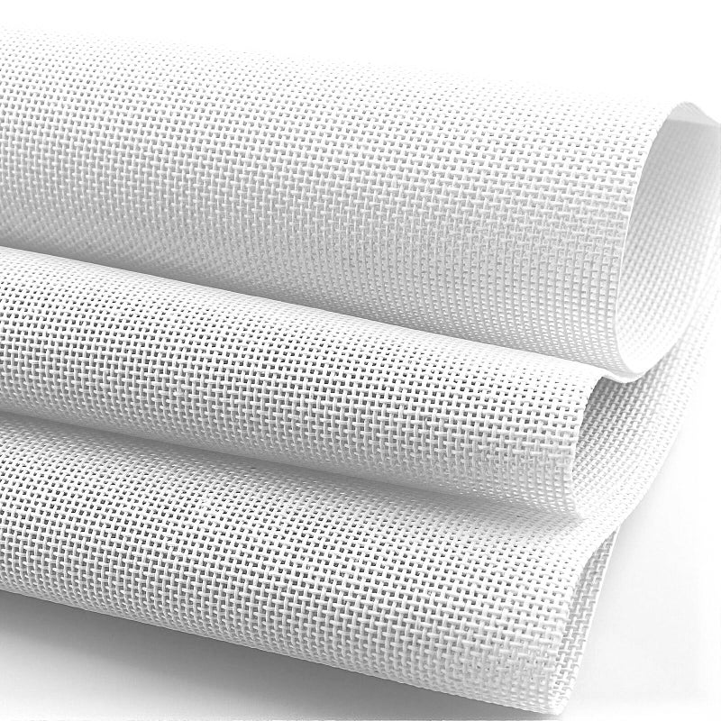 Asofelk 1 PC 14-Mesh White Needlepoint Canvas - 20" x 20" Embroidery Blank Cloth - Beginner Friendly Cross Stitch and Needle Point Canvas - Image 1